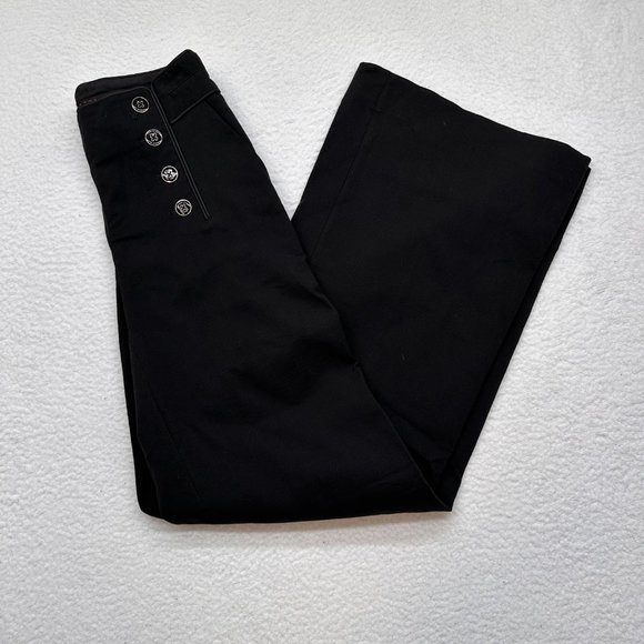Elevenses | Black Sailor Pants Anthropologie HighWaisted Wide Leg 25 - Picture 9 of 9